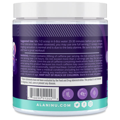 Alani Nu Pre Workout Powder Hawaiian Shaved ICE, Amino Energy Boost, Endurance Supplement, Sugar Free, 200mg Caffeine, L-Theanine, Beta-Alanine, L-Citrulline, 30 Servings Nirvana Guru