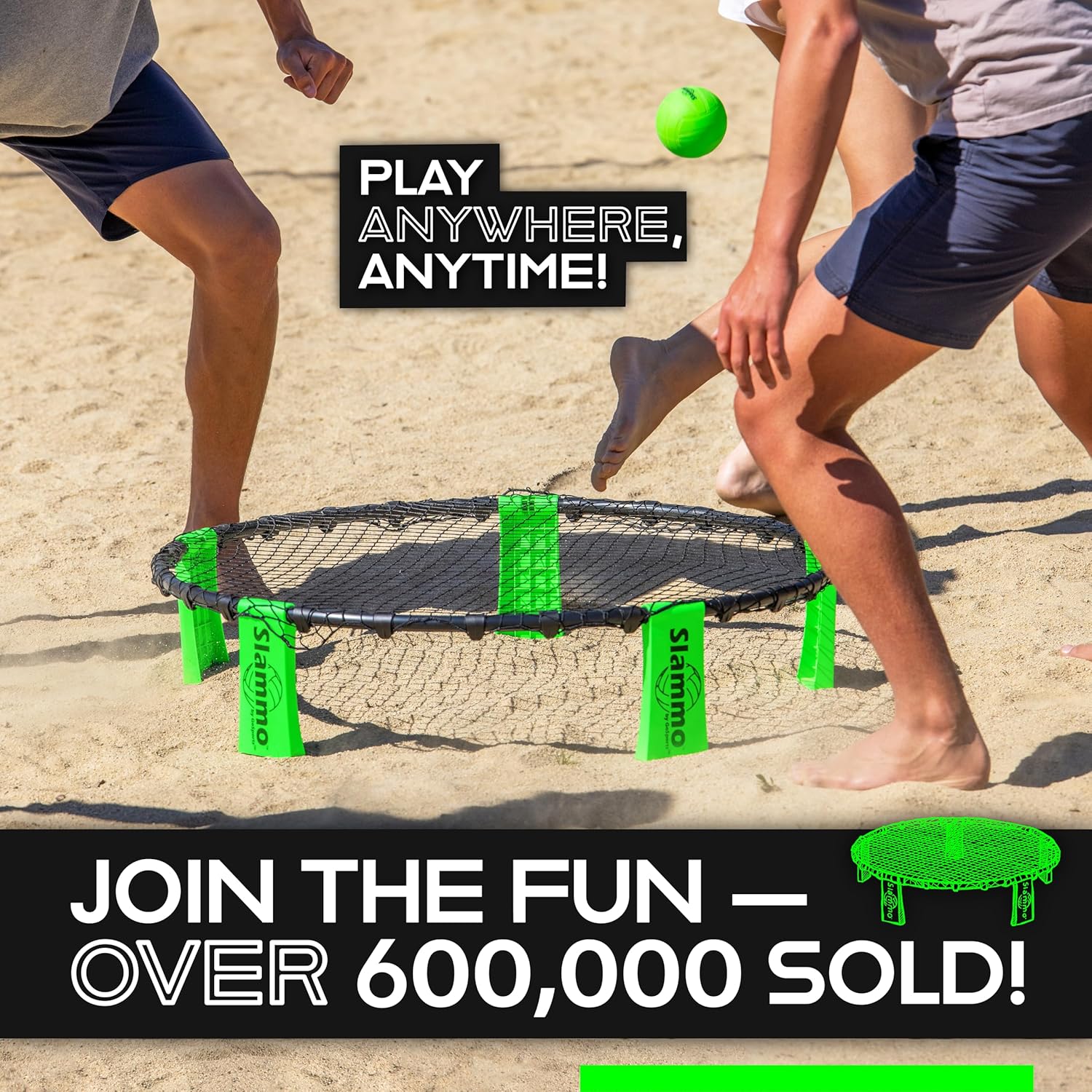 GoSports Slammo Game Set (Includes 3 Balls, Carrying Case and Rules) - Outdoor Lawn, Beach & Tailgating Roundnet Game for Kids, Teens & Adults Nirvana Guru