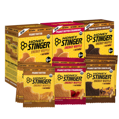 Honey Stinger Organic Honey Waffle Energy Stroopwafel for Exercise, Endurance and Performance Sports Nutrition for Home & Gym, Pre and Post Workout Box of 16 Waffles, 16.96 Ounce (Pack of 16)