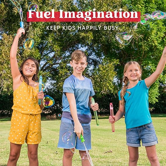 JOYIN 14.6’’ Big Bubble Wands for Kids, 6 PCS Bubble Wand with Refill Solution for Summer Toy Party Favor, Outdoors Toy Activity, Easter Basket Stuffers, Birthday Gift nirvanaguru