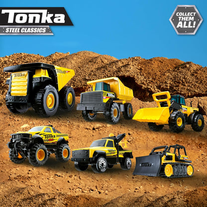 Tonka Steel Classics Mighty Dump Truck - Made with Steel & Sturdy Plastic, Yellow Toy Construction Truck, Boys and Girls, Kids, Toddlers, Ages 3+ Nirvana Guru