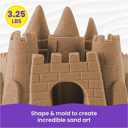 Kinetic Sand, 3.25lbs Beach Play Sand, Moldable Sensory Toys for Kids, Resealable Bag (Packaging May Vary), for Ages 3 and up nirvanaguru