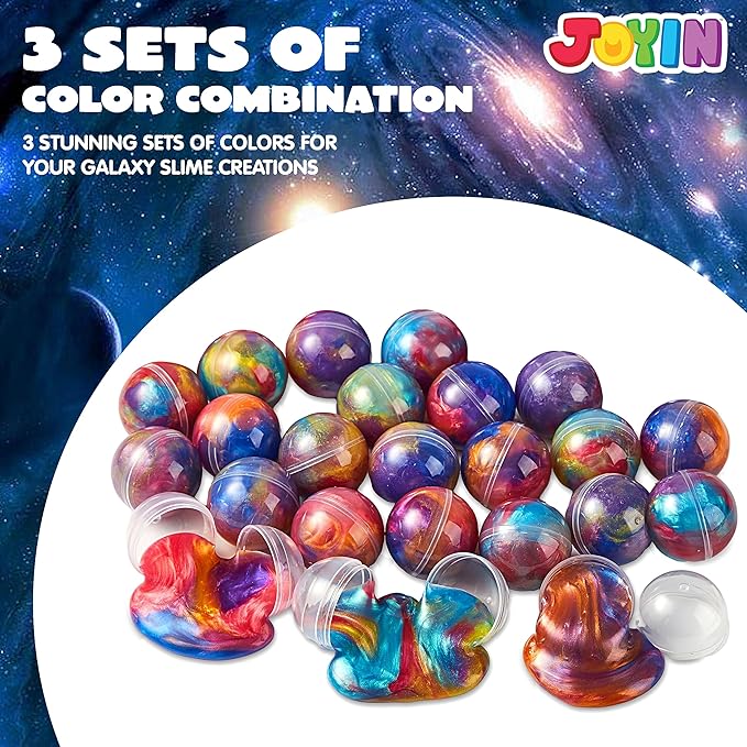 JOYIN Slime Party Favors, 24 Pack Galaxy Slime Ball - Stretchy, Non-Sticky, Mess-Free, Stress Relief, and Safe - Toys for Girls and Boys - Classroom Reward, Party Supplies nirvanaguru
