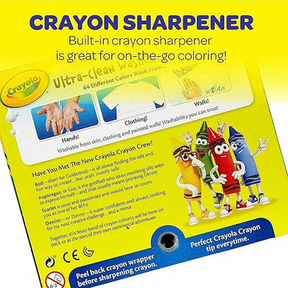 Crayola Washable Crayons for Kids - 64ct (2 Boxes), Bulk Crayons for Toddler Arts & Crafts, Teacher Classroom Must Haves, Back to School Supplies for Kids [Amazon Exclusive] nirvanaguru