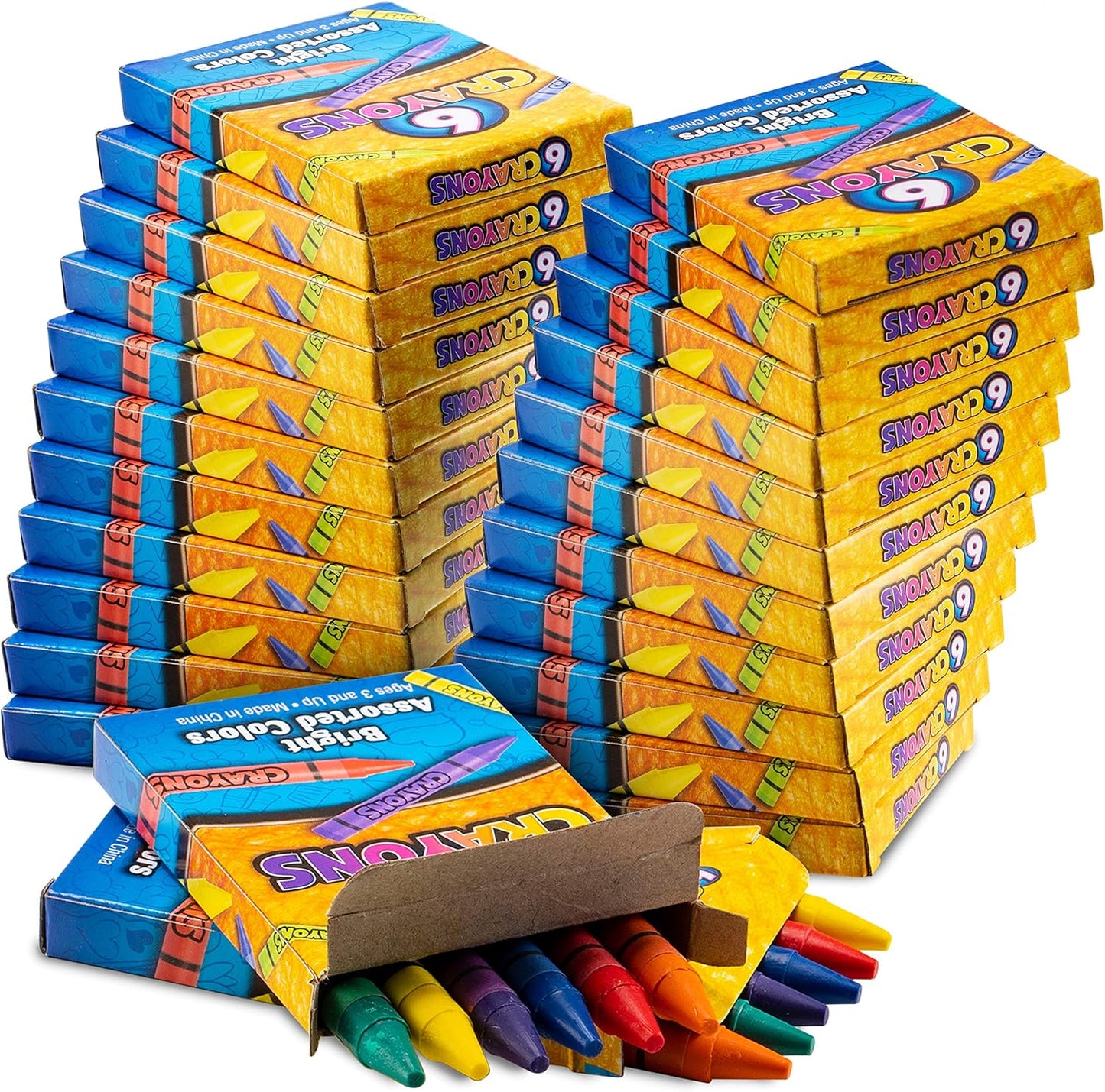 Bedwina Bulk Crayons - Case of 120, 6-Packs Total 720 Crayons Bulk School Supplies for Kids, Toddlers, Teachers, Restaurants & Classrooms, Nontoxic Travel, Party Favors, Goody Bags, Stocking Stuffers Nirvana Guru