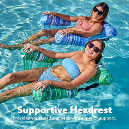 SLOOSH Inflatable Pool Floats Adult,2 Packs Floating Lounge Chairs,Blow up Pool Noodles for Adult Heavy Duty,Floating Chair for Party Summer Water Beach Lake Fun Nirvana Guru