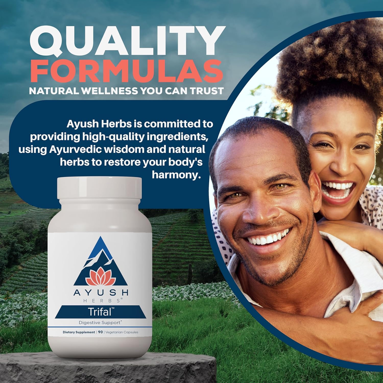 Ayush Herbs Trifal Digestive Support with Amla - Triphala Supplement for Women & Men, Promotes Balanced Digestion, Antioxidant Rich, Made with Organic Ingredients - 90 Vegetarian Capsules (1 Count) Nirvana Guru
