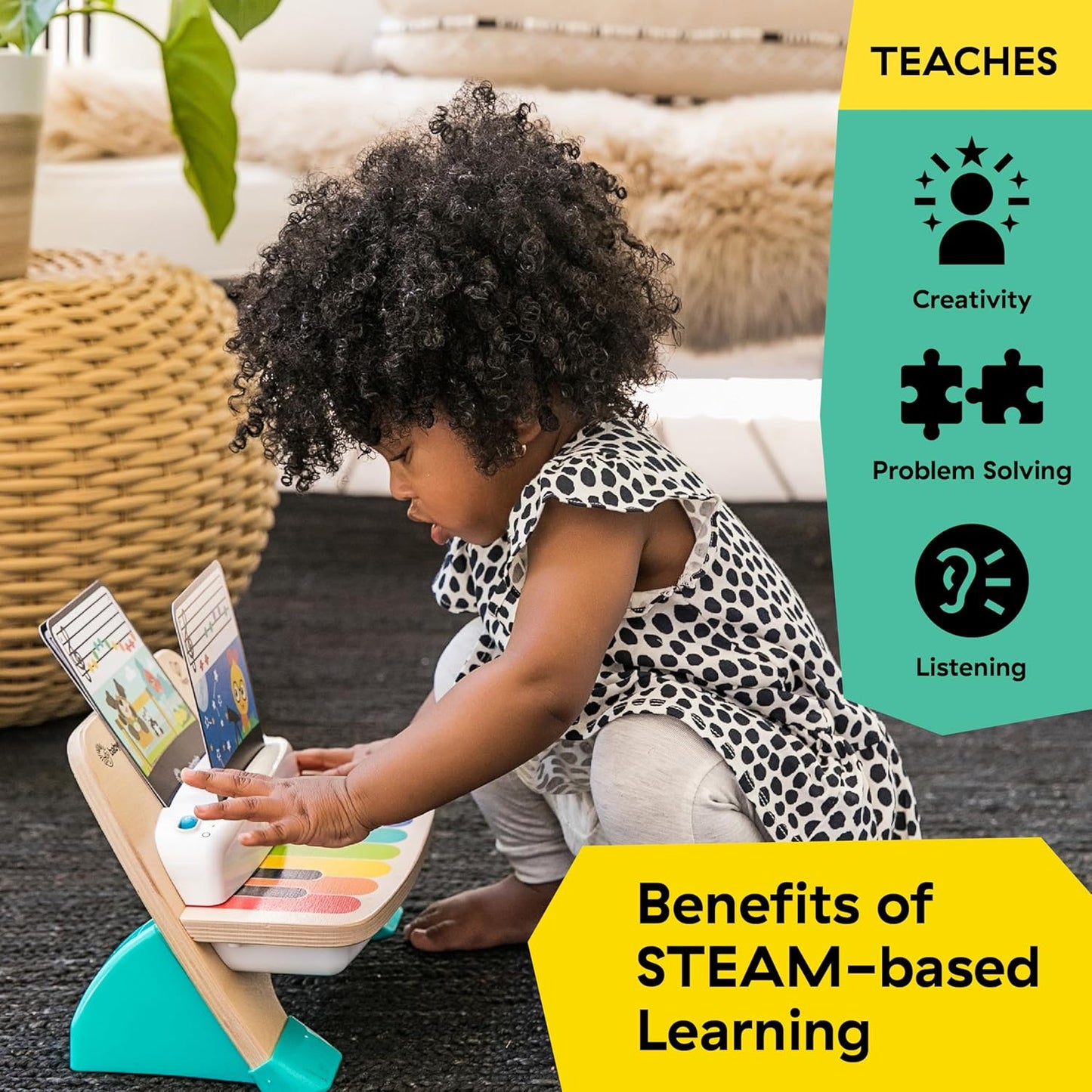 Baby Einstein and Hape Magic Touch Wooden Toy Piano, Montessori Musical Learning Toy for Babies and Toddlers 6mo+ Nirvana Guru