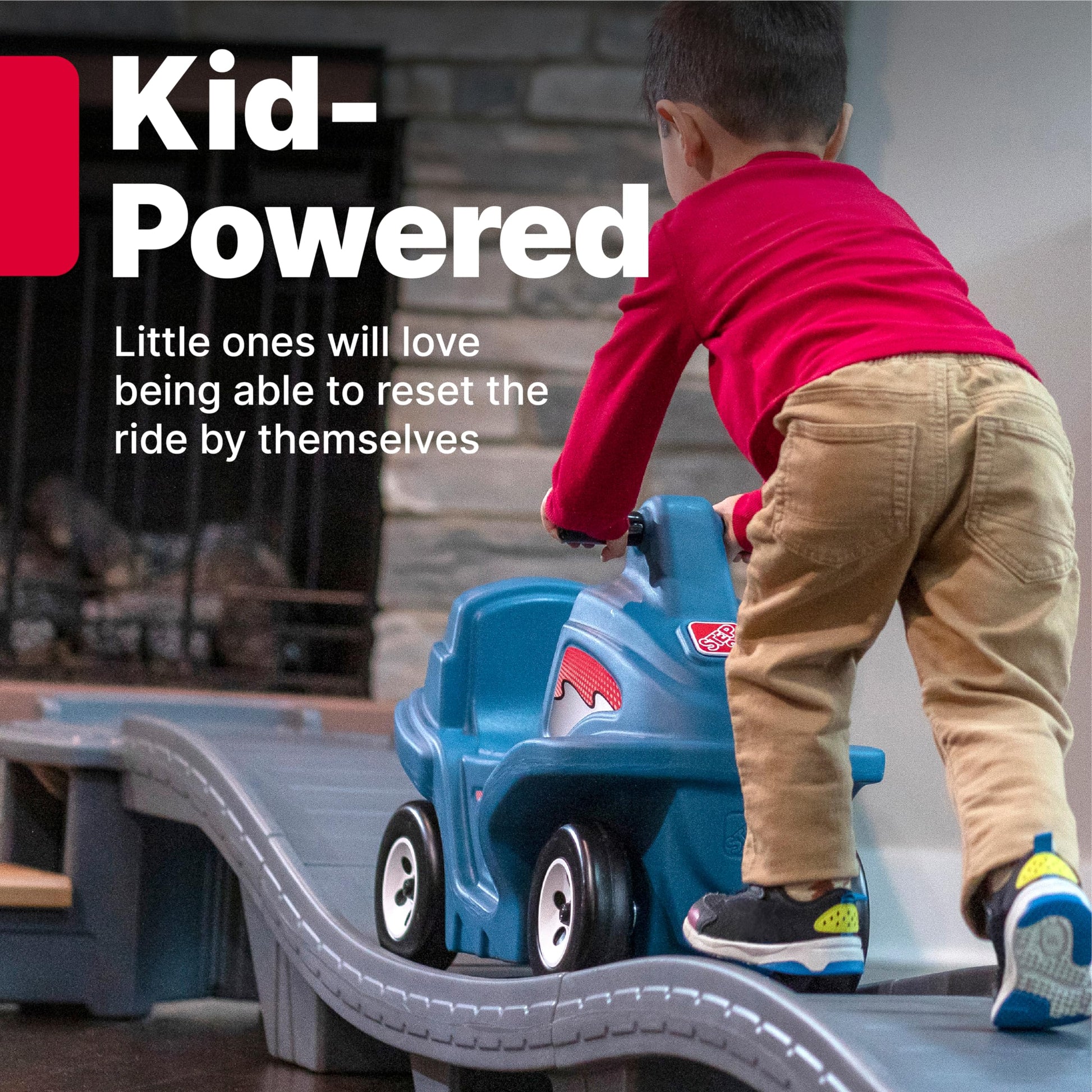 Step2 Up & Down Roller Coaster Kids Ride On Toy, Push Car, Indoor/Outdoor Playset, Made of Durable Plastic, Max Weight 50 lbs., For Toddlers 2-5 Years Old, Multicolor Nirvana Guru