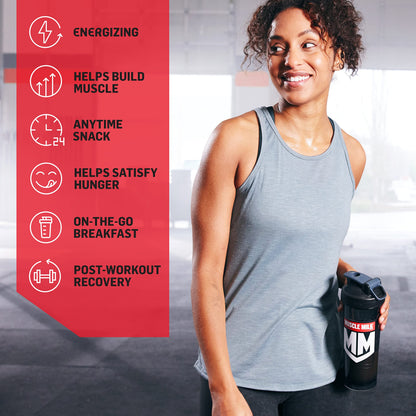 Muscle Milk Genuine Protein Powder, Chocolate, 1.93 Pounds, 13 Servings, 32g Protein, 2g Sugar, Calcium, Vitamins A, C & D, NSF Certified for Sport, Energizing Snack, Packaging May Vary Nirvana Guru