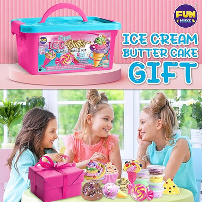 Gift Butter Slime Kit for Girls 10-12, FunKidz Ice Cream Soft Slime Making Kit Ages 8-12 Kids Slime Toys Ideal Birthday Party Present nirvanaguru