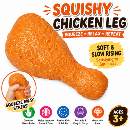 Squishy Fried Chicken Squish Toy - Ages 3+