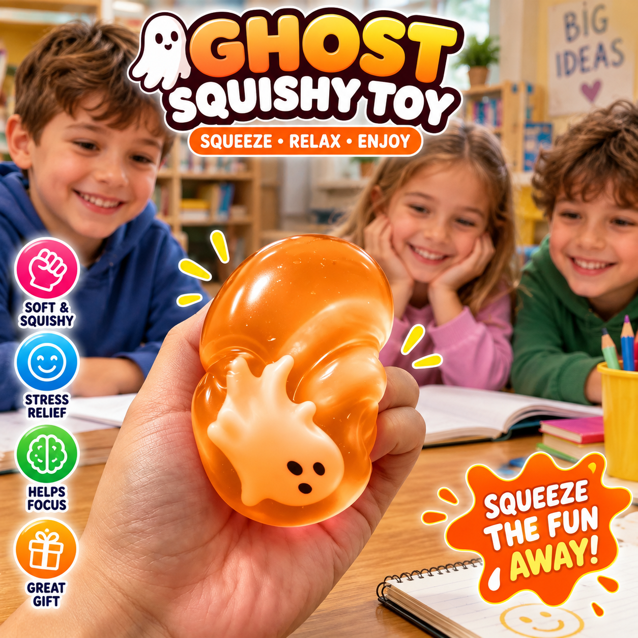 Halloween Squishies Spooky Cube Squish Gothic Stress Balls