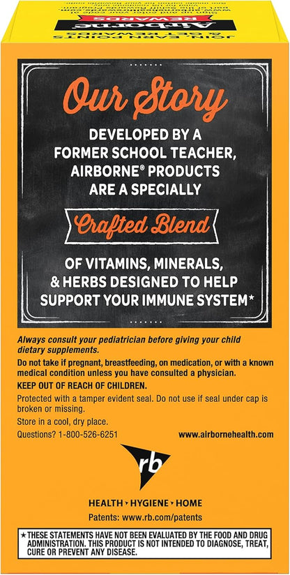Airborne 1000mg Vitamin C Chewable Tablets with Zinc - Nirvana Guru