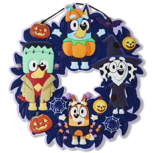 Bluey Halloween Metal Wreath, 15", Multi-Color, by Ruz nirvanaguru