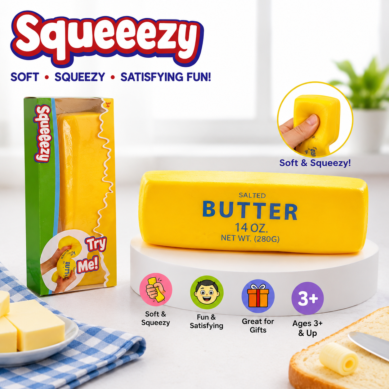 Butter Squishy Toy – Soft Slow Rising Sensory Fidget Squeeze Toy for Kids & Adults Nirvana Guru