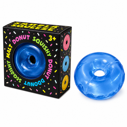 4 PCS Squishy Toy Set Baby Donut Coconut Cube Soft Squeeze Sensory Fidget Toys Nirvana Guru