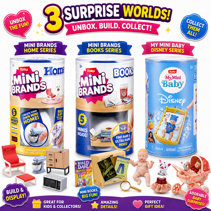 Mini Brands Home Books My Mini Baby Disney Mystery Capsule Toy Bundle Mini Brand