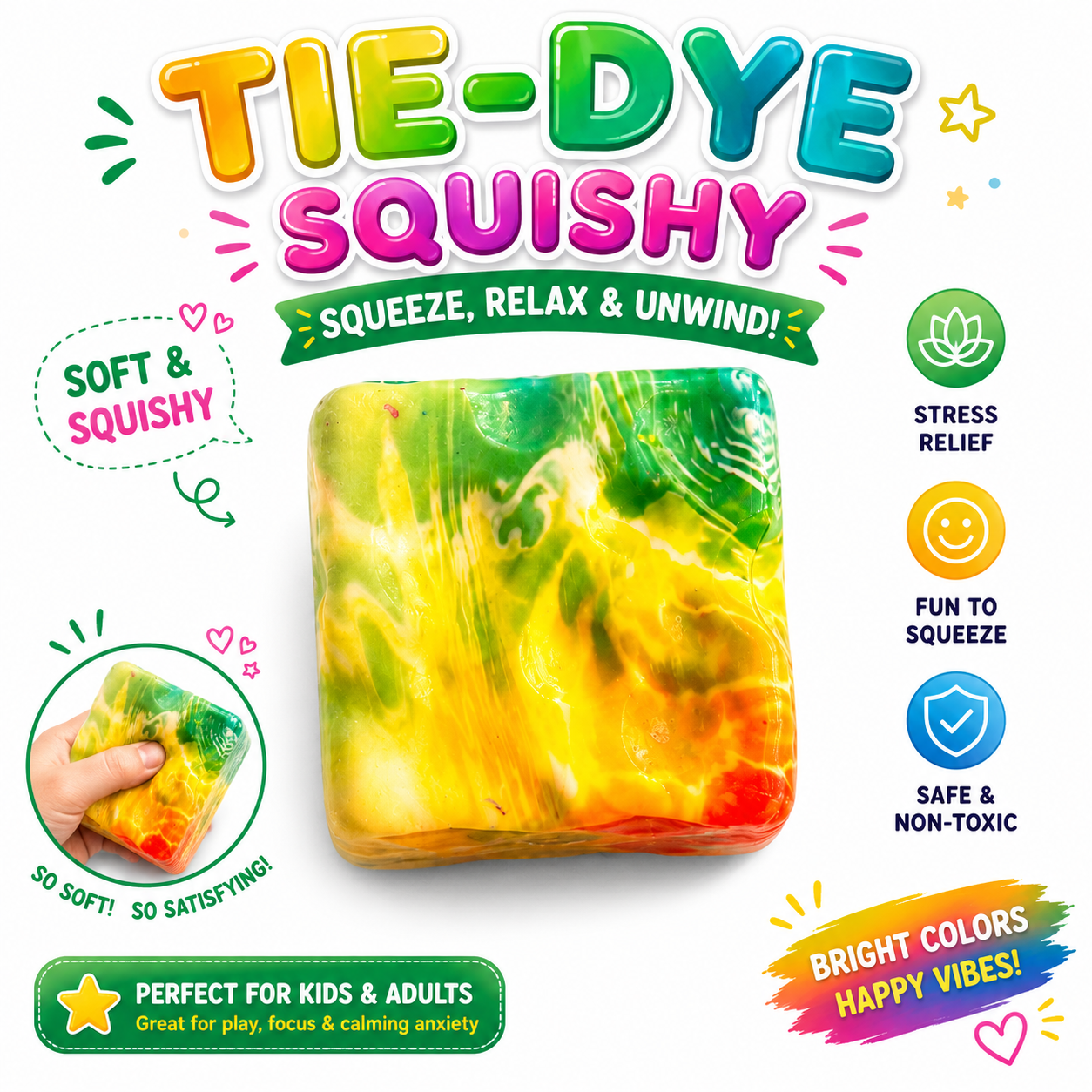 Squishy Cube Toy - 12 Pcs Set - Slow Rising Sensory Fidget Cube - Soft Stress Relief Squeeze Toy for Kids and Adults Nirvana Guru