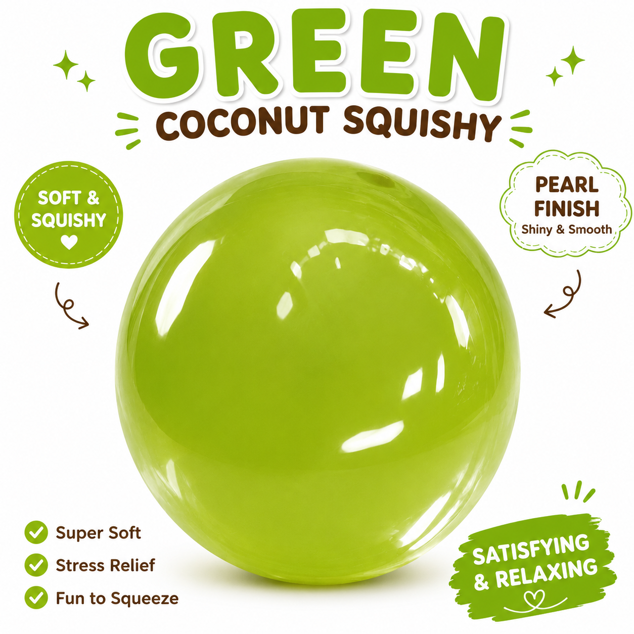 Coconut Oil Squishy - Coconut Oil Slow Rising Squeeze Stress Ball Clear Jelly Bubblegum Texture Coconut Oil Squishy Toy nirvanaguru