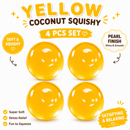 Coconut Oil Squishy - Coconut Oil Slow Rising Squeeze Stress Ball Clear Jelly Bubblegum Texture Coconut Oil Squishy Toy nirvanaguru