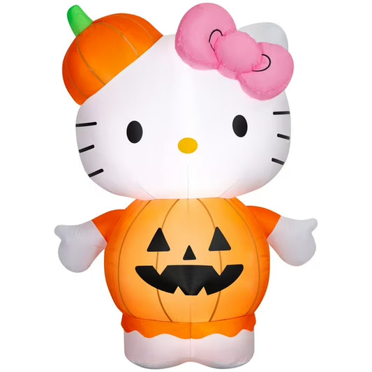 Halloween Airblown Yard Inflatables Hello Kitty in Pumpkin 41.73 in x 28.74 in x 53.93 in 3.28 lb nirvanaguru