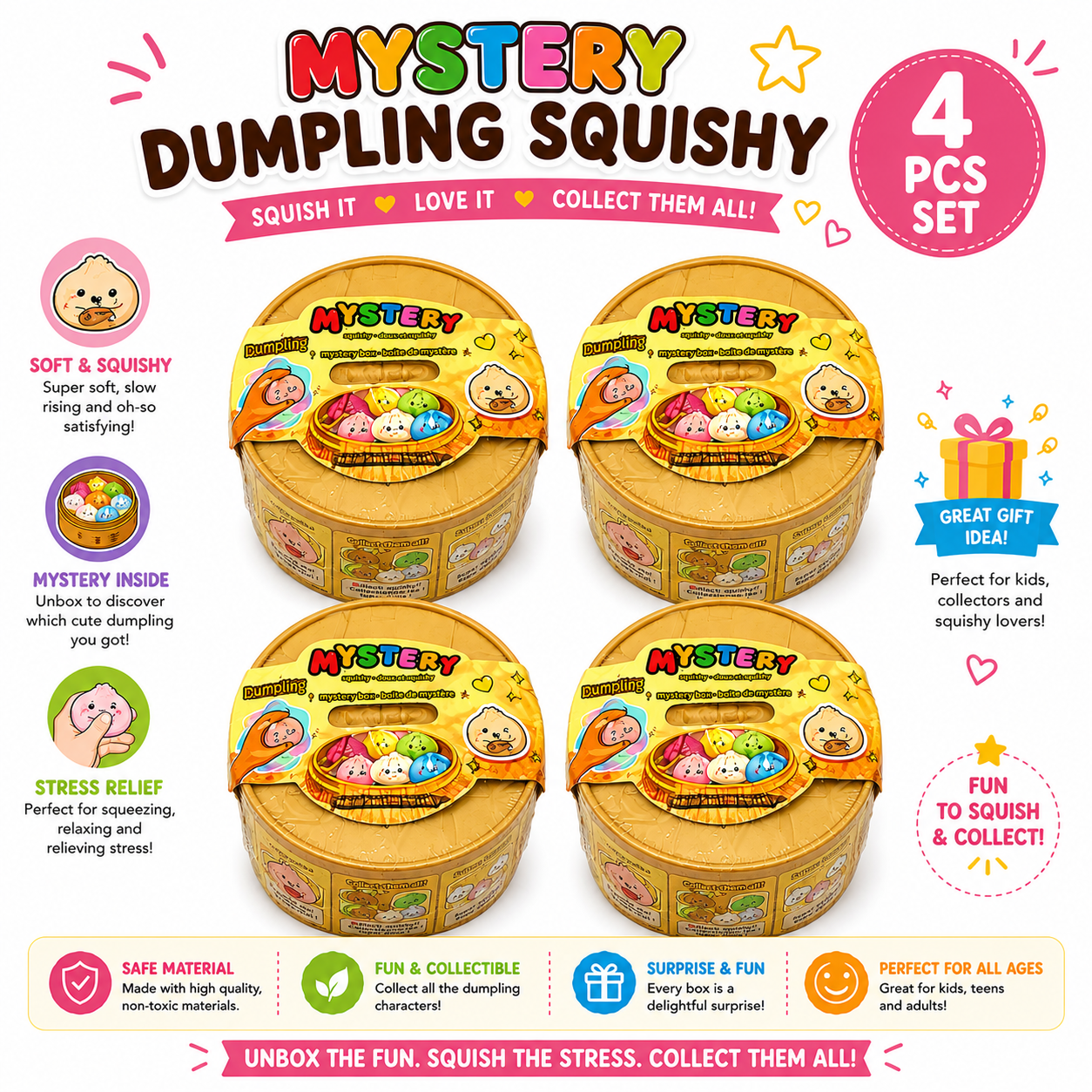 Mystery Dumpling Squishy Surprise Box Slow Rising Kawaii Fidget Toy Nirvana Guru