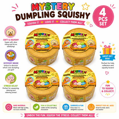 Mystery Dumpling Squishy Surprise Box Slow Rising Kawaii Fidget Toy Nirvana Guru