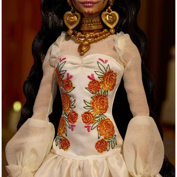 Barbie Signature Día De Muertos 2025 Collectible Doll in Ruffled Cream Gown Nirvana Guru