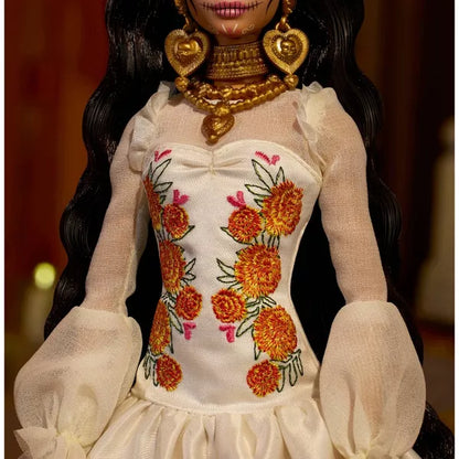 Barbie Signature Día De Muertos 2025 Collectible Doll in Ruffled Cream Gown Nirvana Guru
