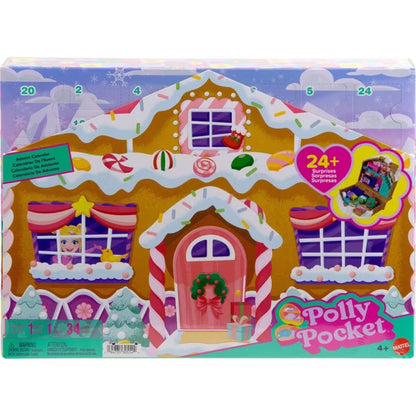 Polly Pocket Doll Advent Calendar, DIY Gingerbread House Playset with 24+ Surprises, Dollhouse Furniture, and Holiday Accessories nirvanaguru