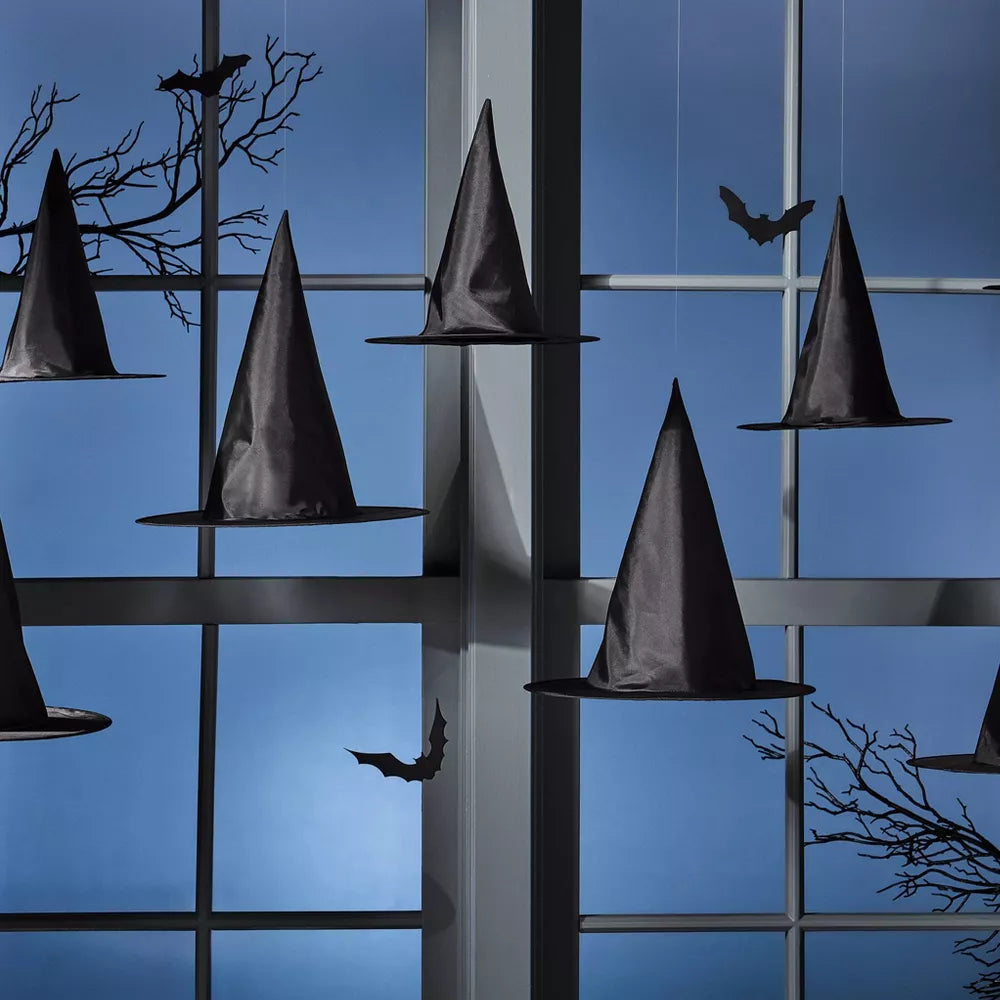 8ct Halloween Decor Kit Black Witch Hats - Hyde and EEK! Boutique™: Party Decorations Nirvana Guru
