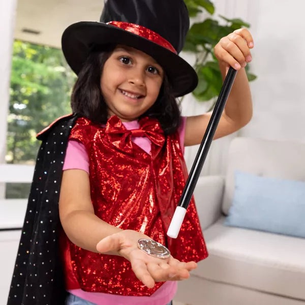 Melissa & Doug Magician Role Play Costume Set - Includes Hat, Cape, Wand, Magic Tricks nirvanaguru
