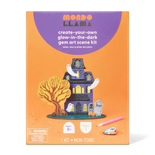 Halloween Craft Glow Haunted House Gem Art Scene Kit - Mondo Llama™ Nirvana Guru