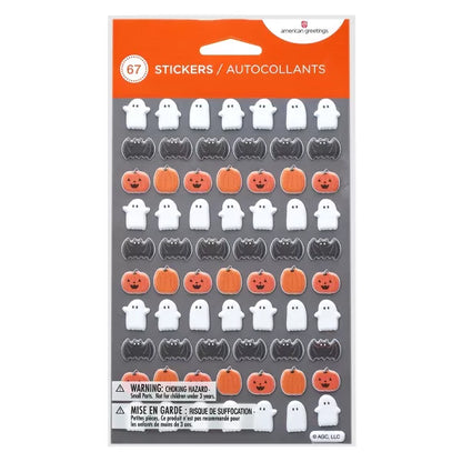 134ct Halloween 3D Puffy Stickers Pumpkins and Bats Nirvana Guru