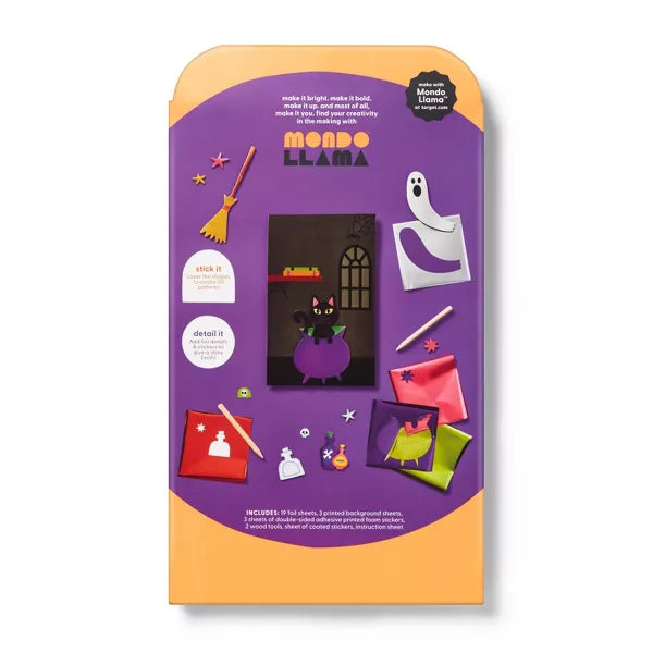 3ct Halloween Craft Foil Art Scenes Kit - Mondo Llama™ Nirvana Guru