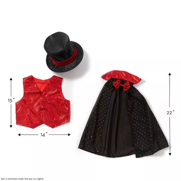 Melissa & Doug Magician Role Play Costume Set - Includes Hat, Cape, Wand, Magic Tricks nirvanaguru