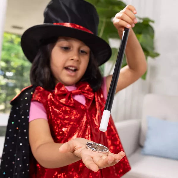 Melissa & Doug Magician Role Play Costume Set - Includes Hat, Cape, Wand, Magic Tricks nirvanaguru