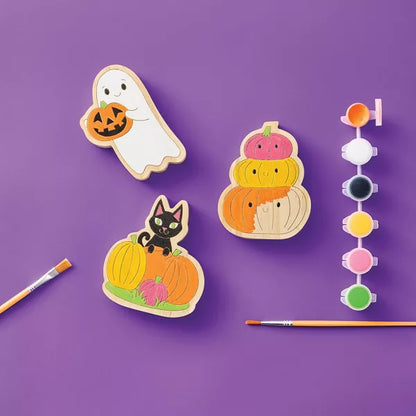 3ct Halloween Wood Characters Painting Craft Kit - Mondo Llama™ Nirvana Guru