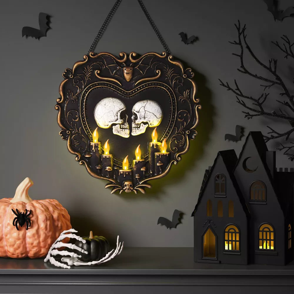 19" Talking Skulls Frame Halloween Decorative Prop Black - Hyde and EEK! Boutique™ Nirvana Guru