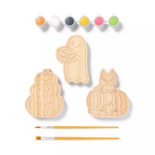 3ct Halloween Wood Characters Painting Craft Kit - Mondo Llama™ Nirvana Guru