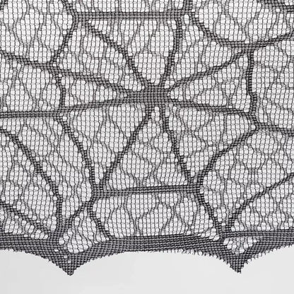 60"x84" Lace Halloween Tablecloth - Hyde and EEK! Boutique™: Eerie Cobweb Design, Polyester Fabric, Festive Dining Decor nirvanaguru