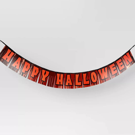 6' Happy Halloween with Tinsel Party Word Banner - Hyde and EEK! Boutique™ nirvanaguru