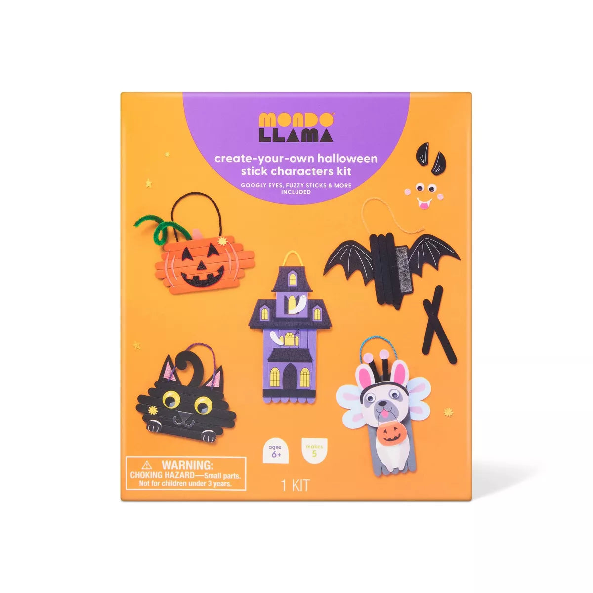 5ct Halloween Craft Stick Character Kit - Mondo Llama™ Nirvana Guru