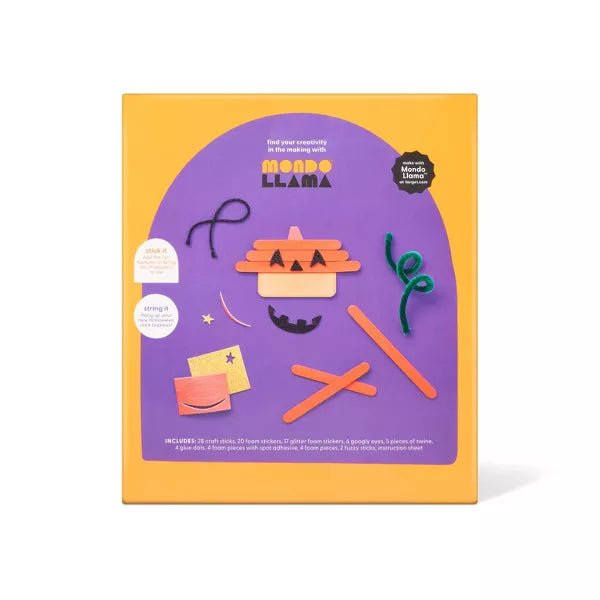 5ct Halloween Craft Stick Character Kit - Mondo Llama™ Nirvana Guru