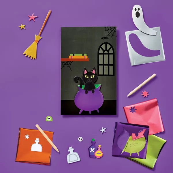3ct Halloween Craft Foil Art Scenes Kit - Mondo Llama™ Nirvana Guru