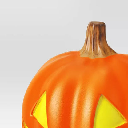 9-Inch Lit Pumpkin Jack Halloween Decoration with Timer – Light-Up Jack-o’-Lantern Prop by Hyde and EEK! Boutique™ nirvanaguru