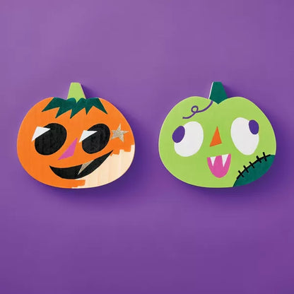 2ct Halloween Craft Wood Pumpkins - Mondo Llama™ Nirvana Guru