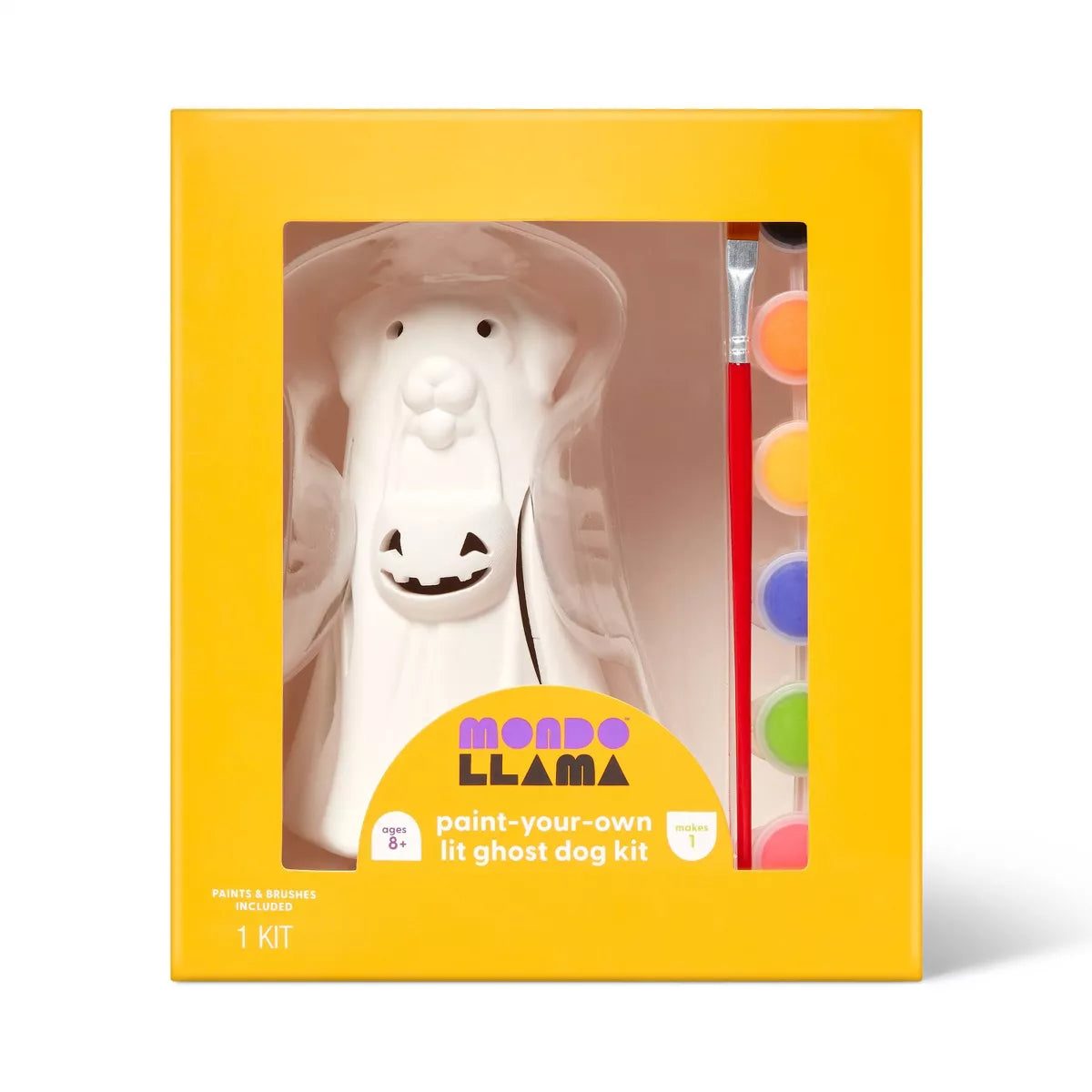 Halloween Craft Lit Ceramic Ghost Dog Painting Kit - Mondo Llama™ Nirvana Guru