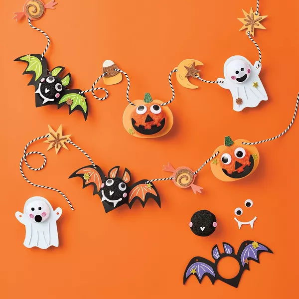 Halloween Pom Characters Garland Craft Kit - Mondo Llama™ Nirvana Guru